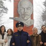 Alexandr Skvortsov, en el centro