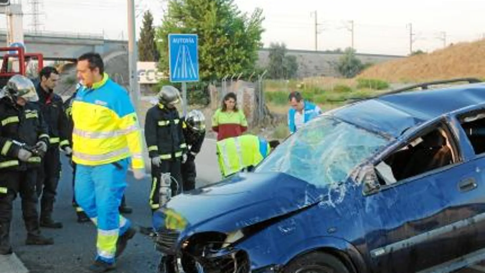 Un herido grave en un accidente en Getafe