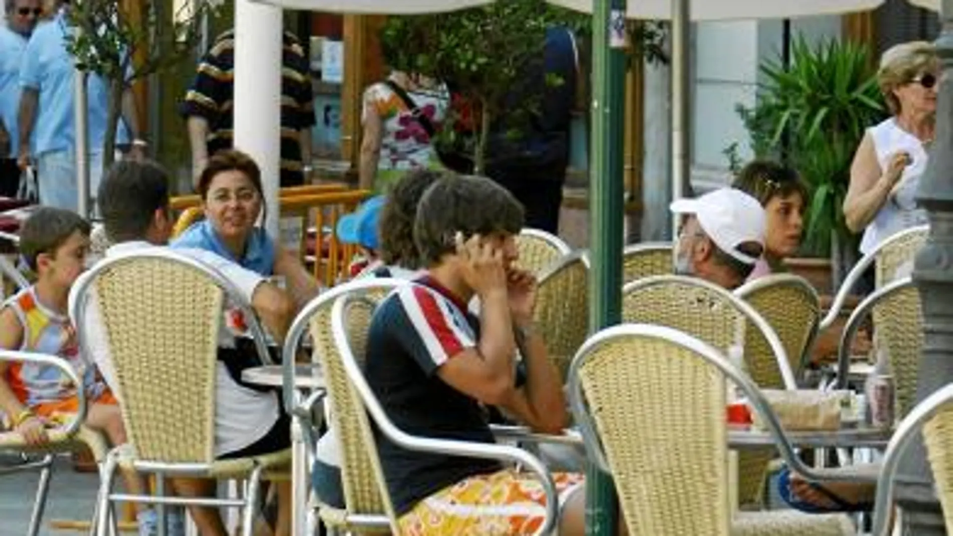 Terraza de una céntrica zona de la capital valenciana