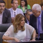 La candidata socialista a presidenta de la Junta de Andalucía, Susana Díaz