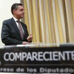 El director general de la Agencia Tributaria, Santiago Menéndez, durante su comparencia en el Congreso