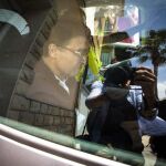Serafín Castellano a su llegada a los Juzgados de Sagunto, tras haber sido detenido