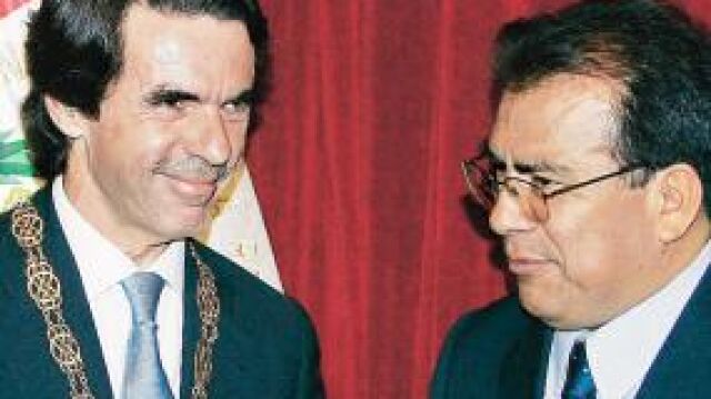 El presidente de FAES, José María Aznar, ayer, en Perú