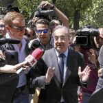 Florentino Pérez acudió ayer, en nombre del Real Madrid, a la asamblea de presidentes convocada por la Liga Profesional