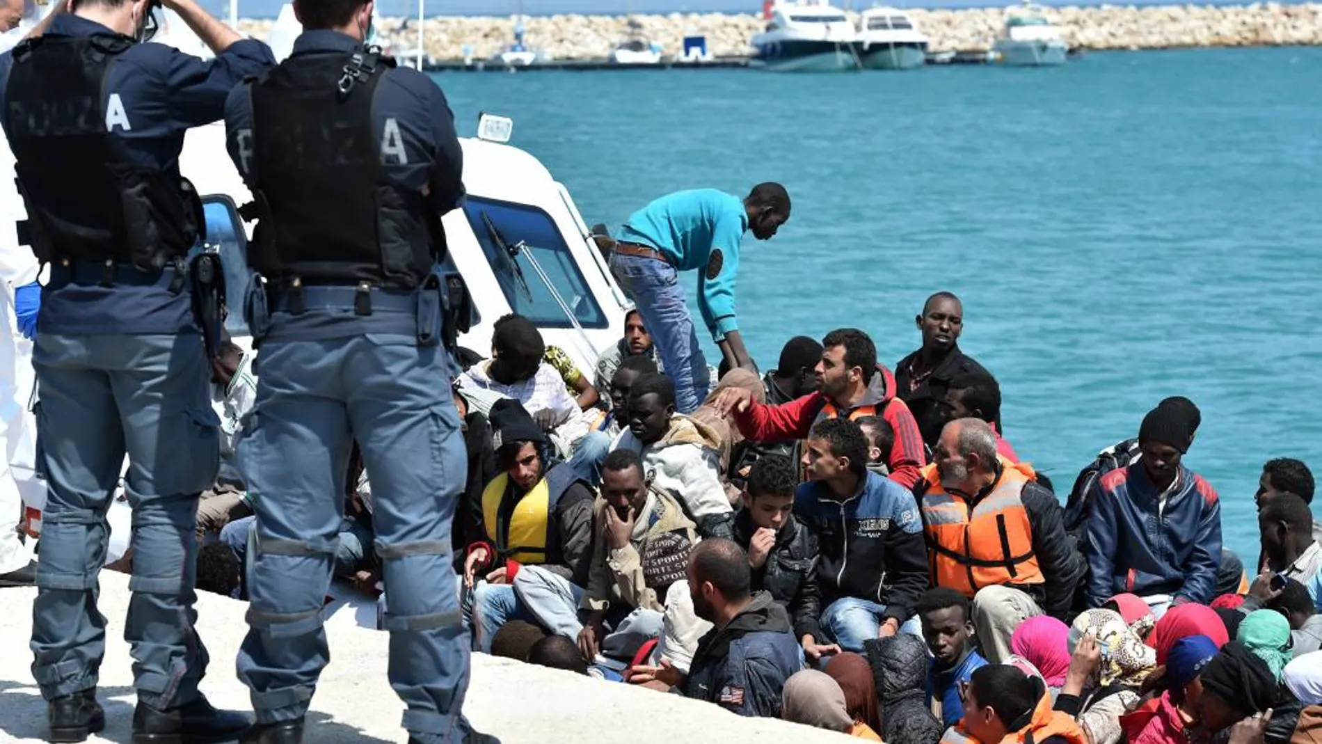 Inmigrantes llegados a Sicilia este mes de mayo