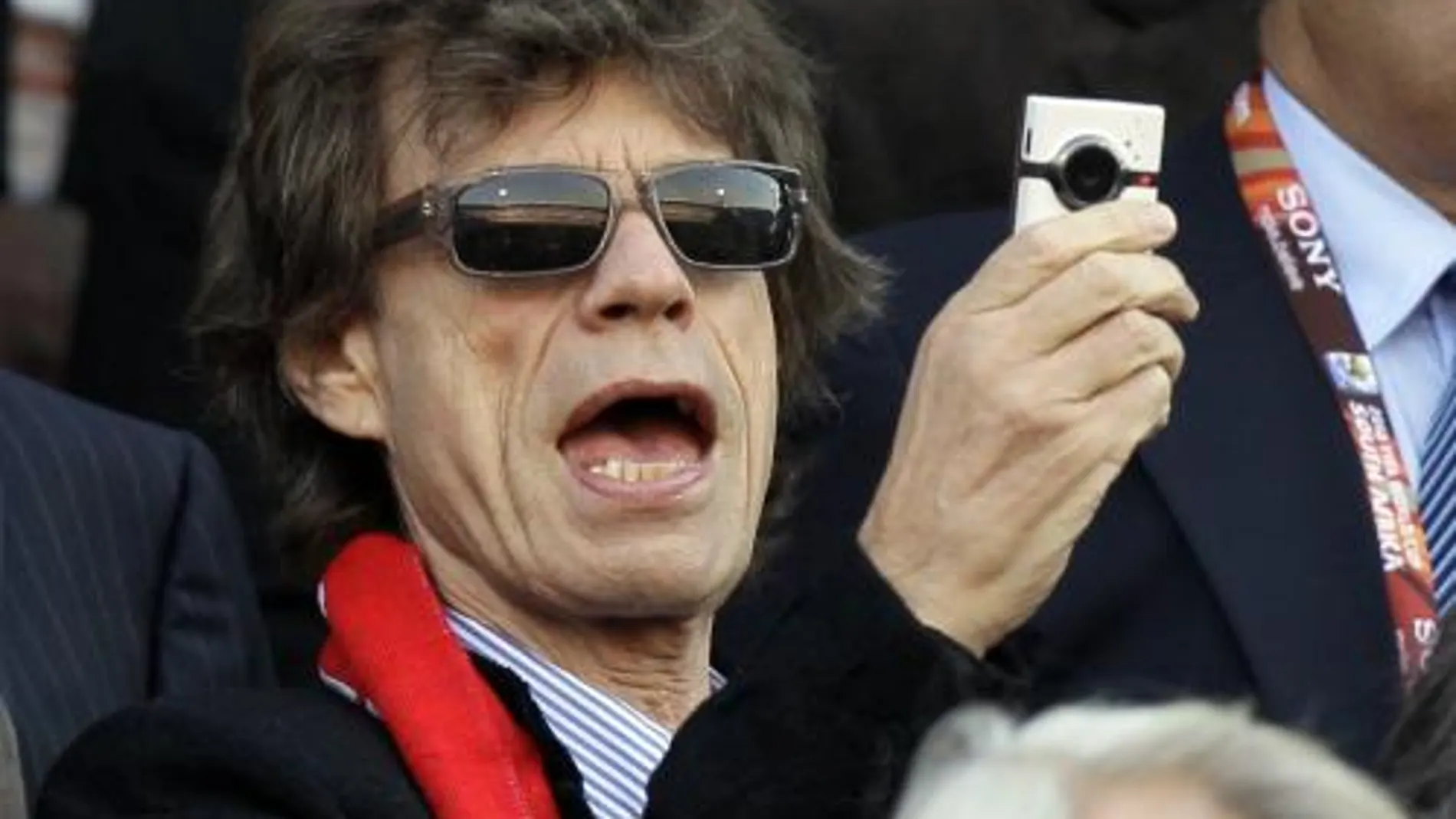 Jagger durante el partido Alemania-Ingalterra