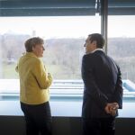 Merkel y Tsipras durante un encuentro en Berlín el pasado 23 de marzo
