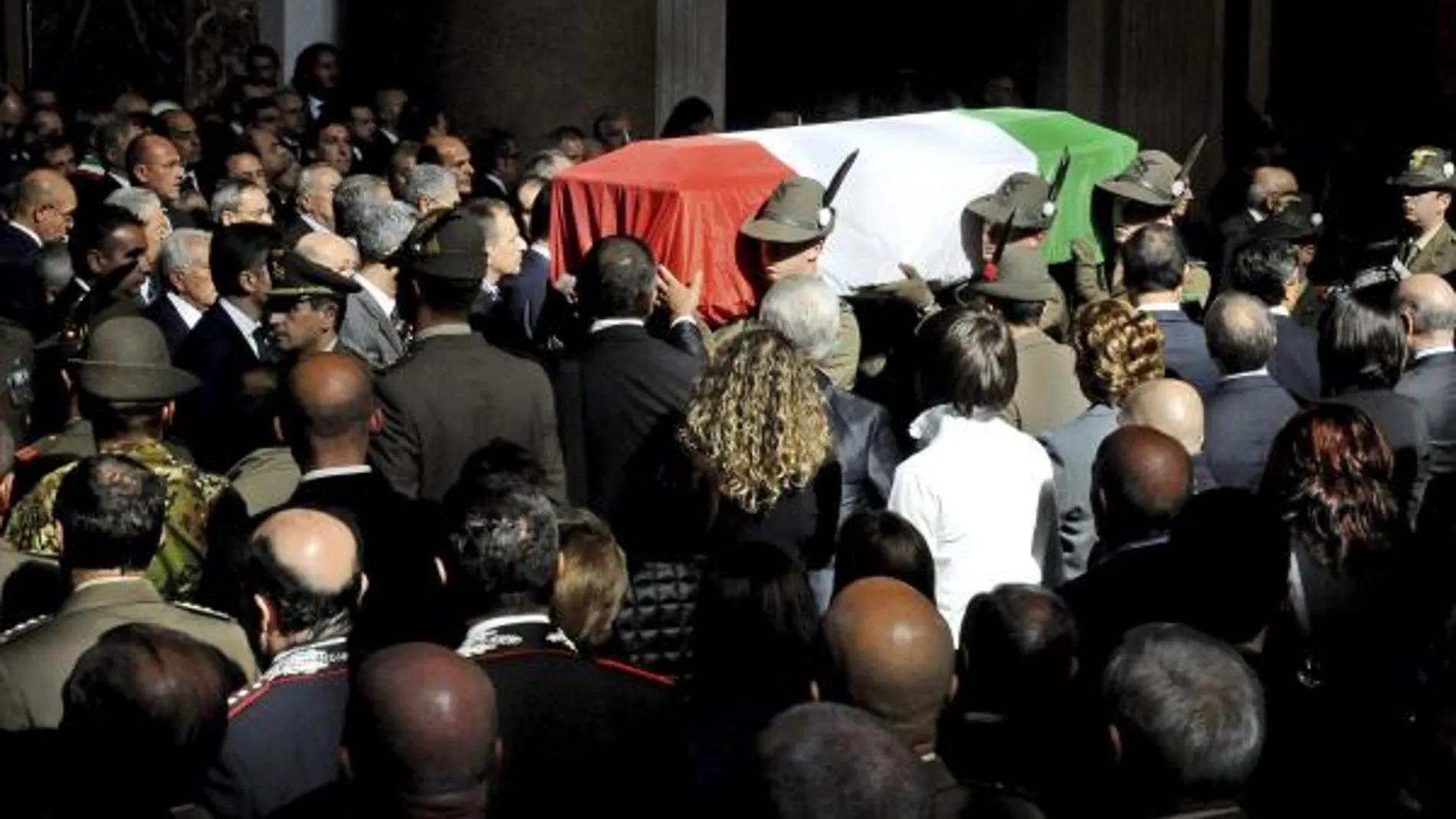 Un momento del funeral celebrado hoy en Roma