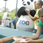 Los osos panda del Zoo cumplen 7 y 10 años respectivamente, y ayer lo celebraron con todos los que se acercaron al parque