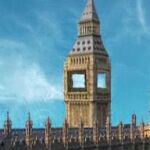 La imagen trucada de la torre del Big Ben sin su famoso reloj