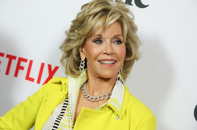 Jane Fonda durante la presentación de la serie en Los Ángeles