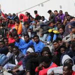 Inmigrantes rescatados el pasado miércoles