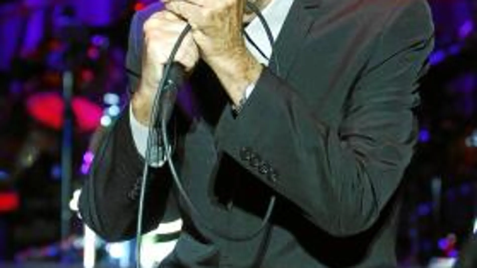Leonard Cohen durante un concierto reciente