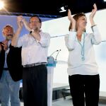 Rajoy, María Dolores de Cospedal y el candidato a revalidar la Alcaldía de Talavera, Jaime Ramos