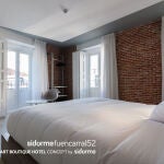 Habitación del hotel de la calle Fuencarral de Madrid