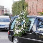 Cortejo fúnebre que acompañó a los dos menores asesinados hasta el cementerio de Santovenia de Pisuerga