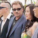 Johnny Hallyday, ayer, entre otros protagonistas de «Vengeance»