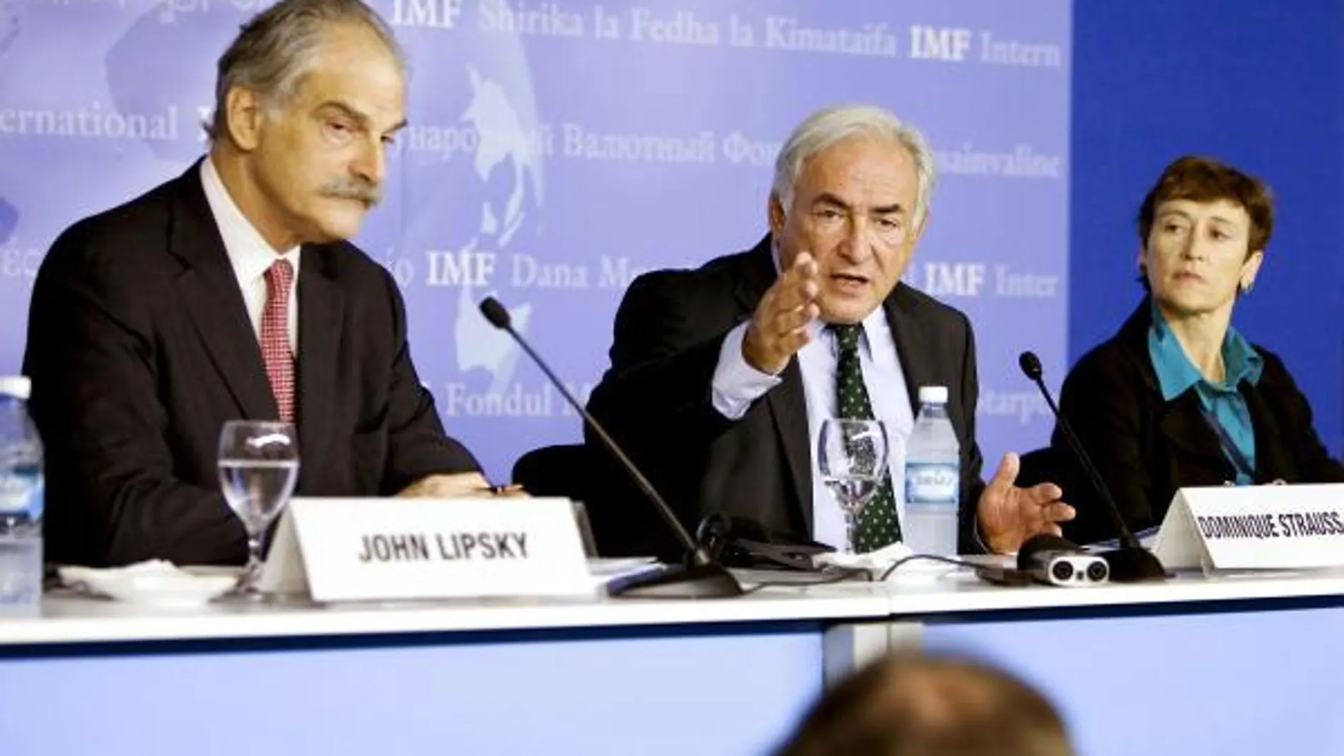 Los responsables del FMI en una imagen de archivo