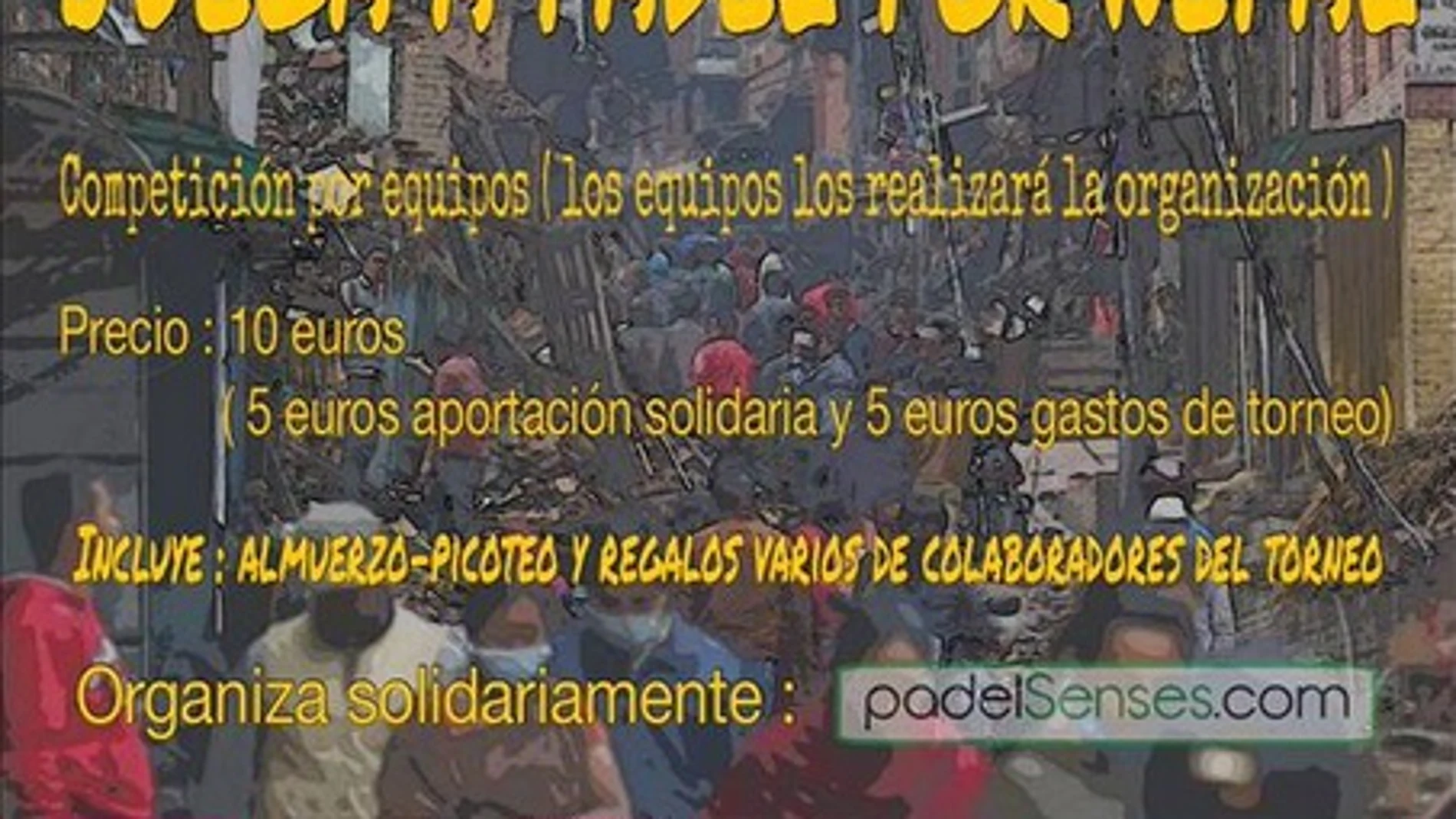 Cartel del torneo 'Juega a pádel por Nepal'