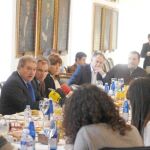 El presidente de la Diputación, Alfonso Rus almorzando con periodistas