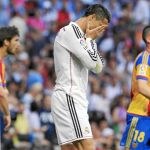 Cristiano Ronaldo, segundos después de desperdiciar el penalti al final de la primera parte