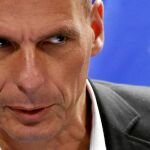 El ministro de Finanzas griego, Yanis Varufakis, en una rueda de prensa tras la reunión de los ministros de Economía y Finanzas de la Unión Europea en Bruselas