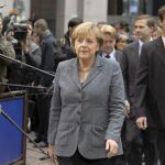 La canciller alemana, Angela Merkel, fotografiada a su llegada a la Cumbre de líderes de la Unión Europea en Bruselas