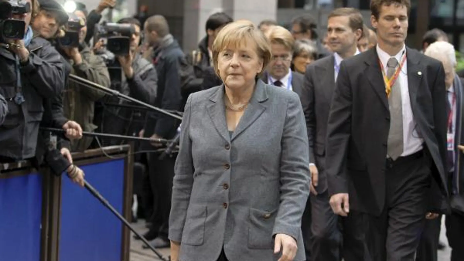 La canciller alemana, Angela Merkel, fotografiada a su llegada a la Cumbre de líderes de la Unión Europea en Bruselas
