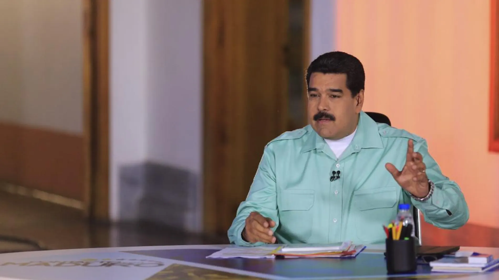 Nicolas Maduro durante su programa de televisión.
