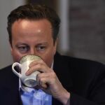 El primer ministro británico, David Cameron, durante su campaña electoral