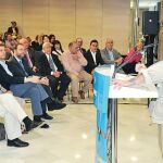 El presidente del FAES participó en un acto con militantes del PP, entre ellos el jefe del Ejecutivo murciano