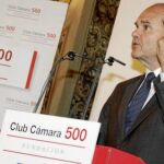 El vicepresidente tercero del Gobierno y ministro de Política Territorial, Manuel Chaves, ayer en su comparecencia ante el «Club Cámara 500»