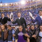 Los tres rejoneadores salieron a hombros en la décima de San Isidro