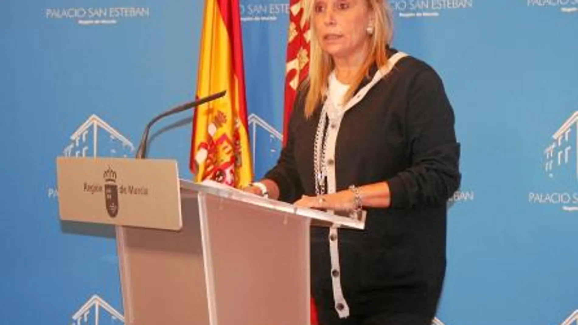 La portavoz del Gobierno regional, María Pedro Reverte, en una imagen reciente en el Palacio de San Esteban