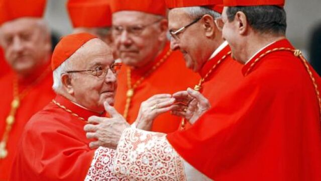 Monseñor Estepa ayer en el consistorio cardenalicio