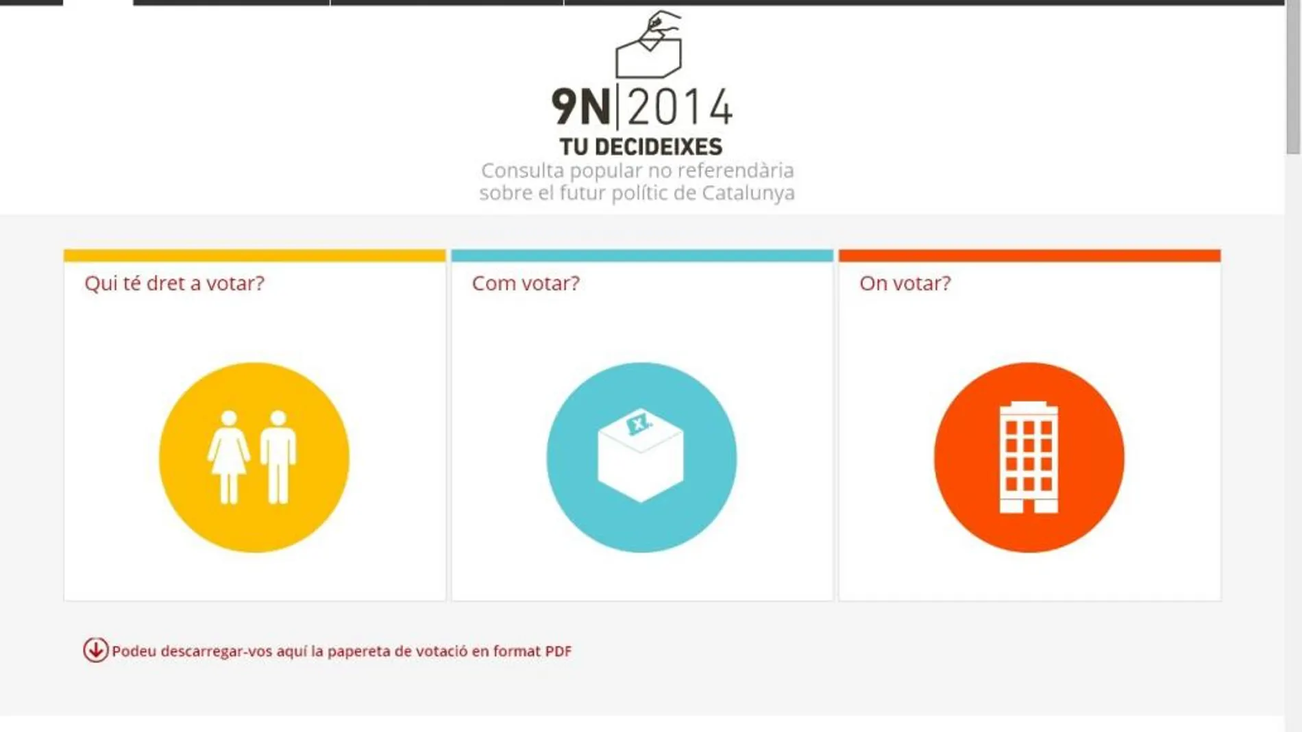 Imagen de la página web de la consulta