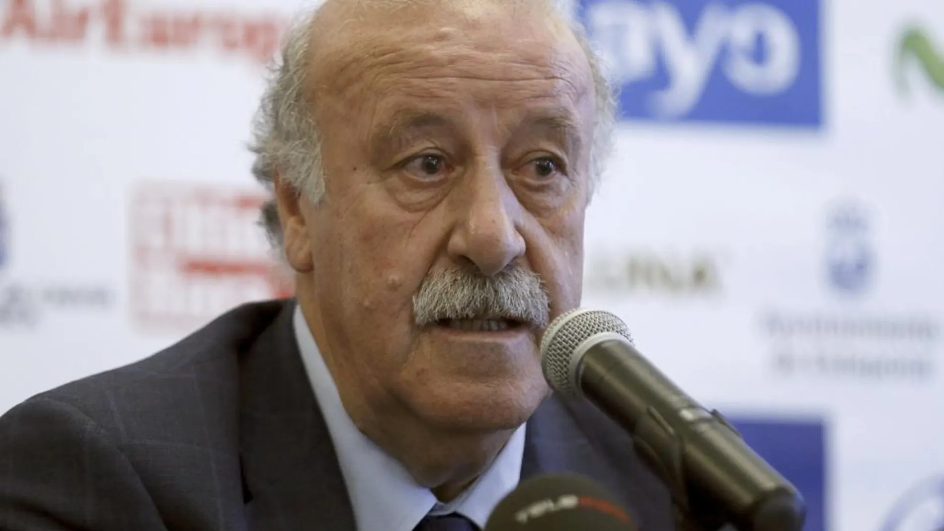 Vicente Del Bosque durante la presentación del Campus que lleva su nombre