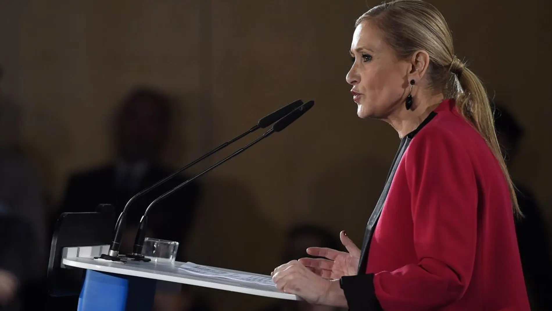 Cristina Cifuentes durante la presentación de los candidatos