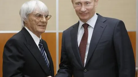 Bernie Ecclestone junto a Vladimir Putin.