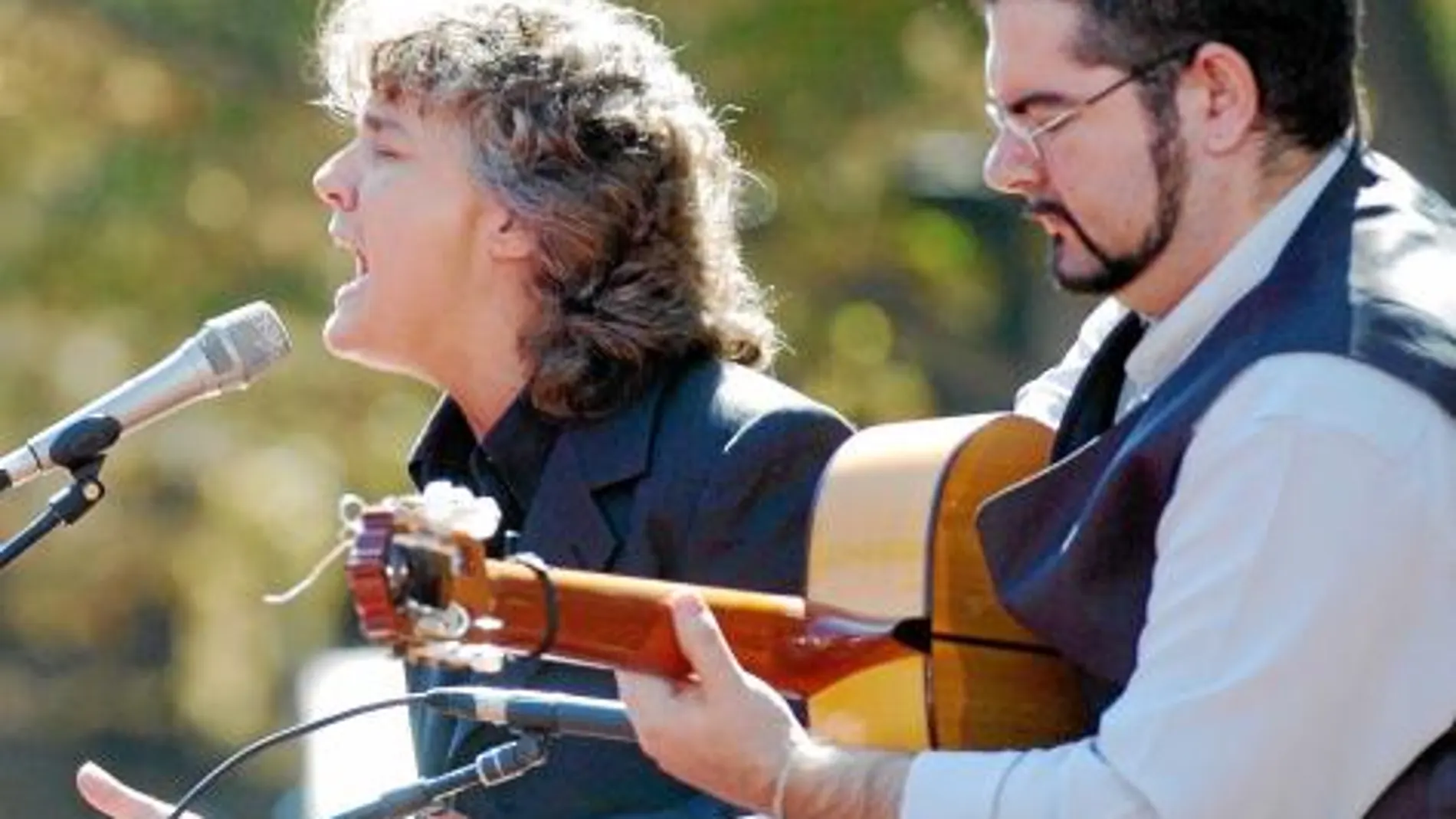 La cantaora barcelonesa Mayte Martín durante una actuación en los Jardines de Sabatini en la pasada edición de los Veranos de la Villa