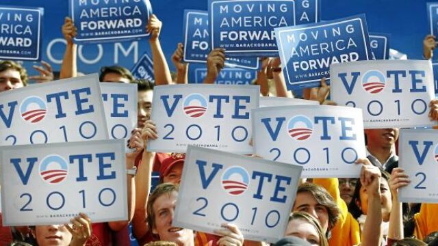 Simpatizantes de Obama durante un mitin del presidente demócrata en la Universidad del Sur de California, en Los Ángeles, hace una semana
