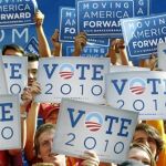 Simpatizantes de Obama durante un mitin del presidente demócrata en la Universidad del Sur de California, en Los Ángeles, hace una semana