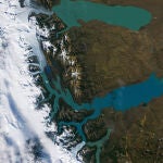 El Parque Nacional de los Glaciares, visto desde el satélite