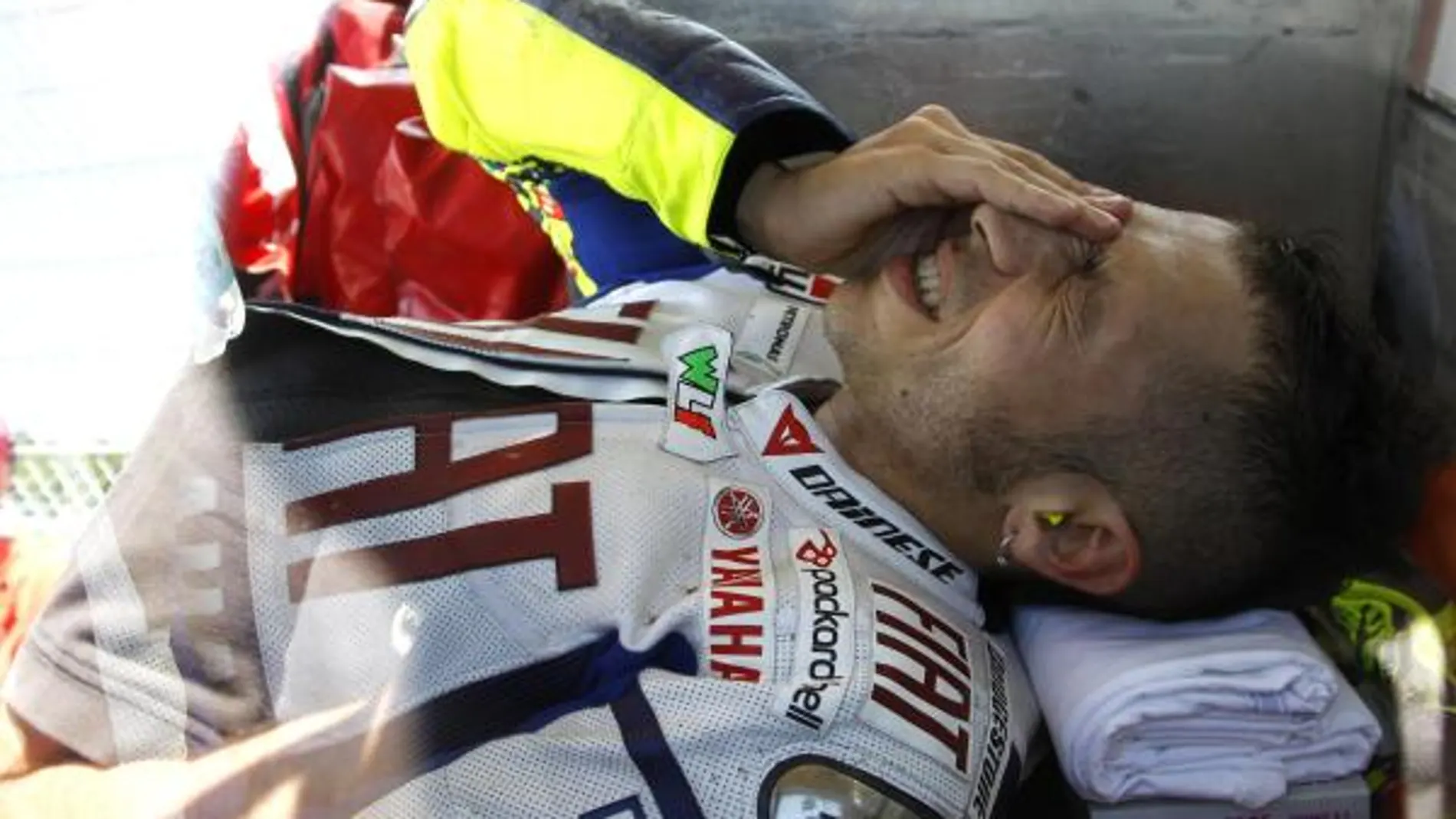 Rossi sufre una fractura abierta de tibia y peroné