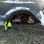 Obras de un túnel del AVE en unas obras en Castilla y León