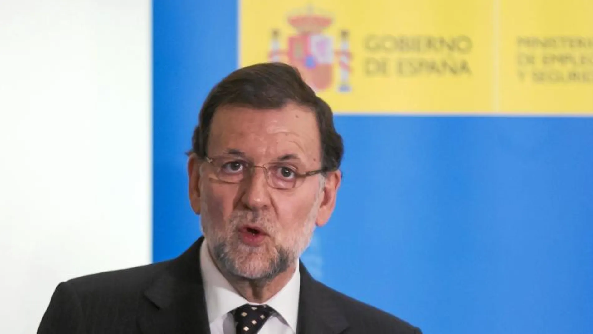Mariano Rajoy, durante el acto de ayer celebrado en la sede de Empleo