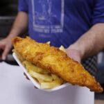 Una ración de «fish and chips» en un local de Londres