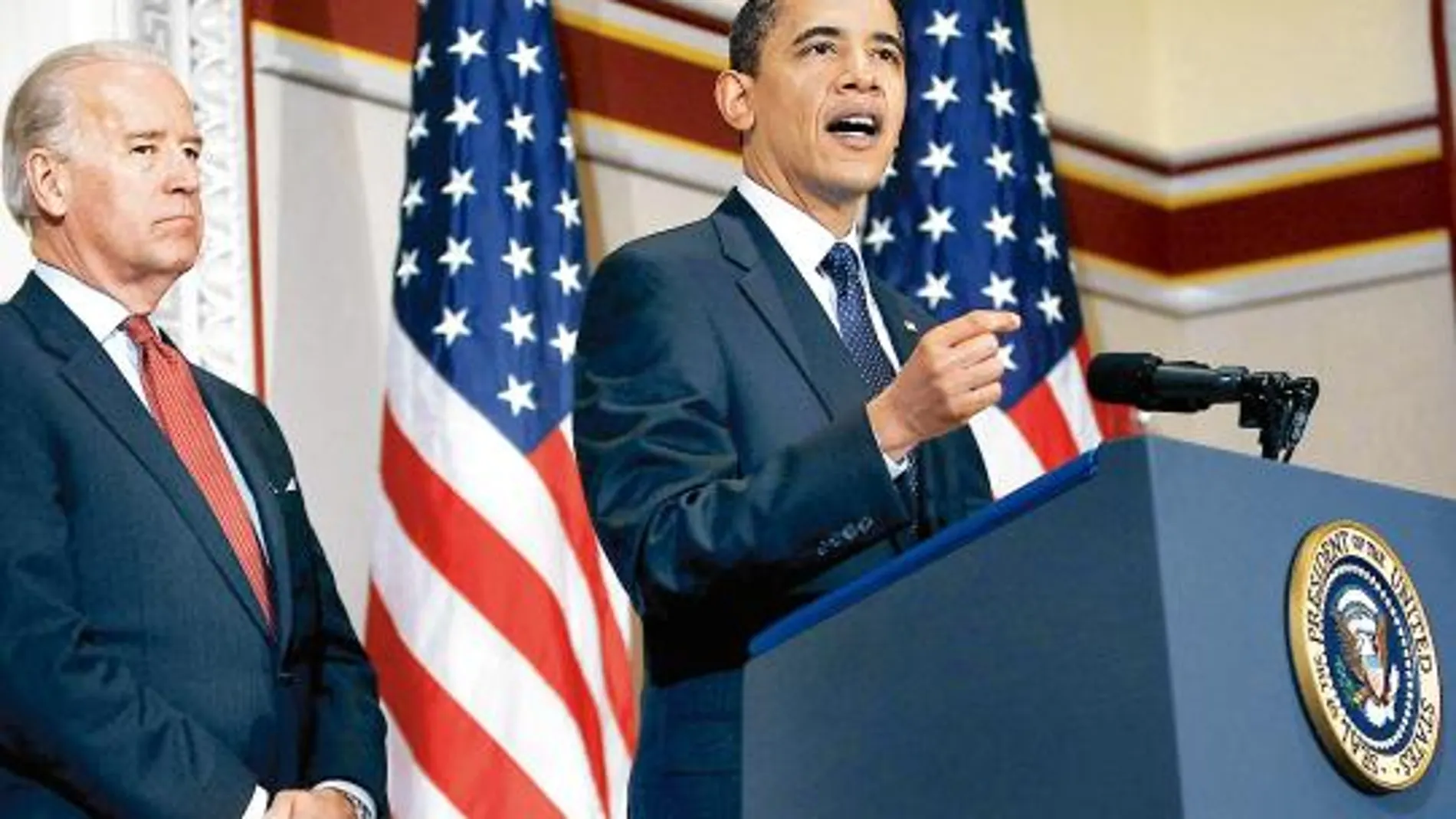 El presidente Obama durante su intervención ante la Prensa ayer en la Casa Blanca