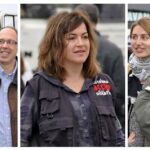 Fotografías de archivo de Roque Pascual Salazar, Alicia Gámez y Albert Vilalta (i-d), los tres cooperantes españoles de la organización "Barcelona-Acció Solidária"que fueron secuestrados el pasado 29 de noviembre/Efe