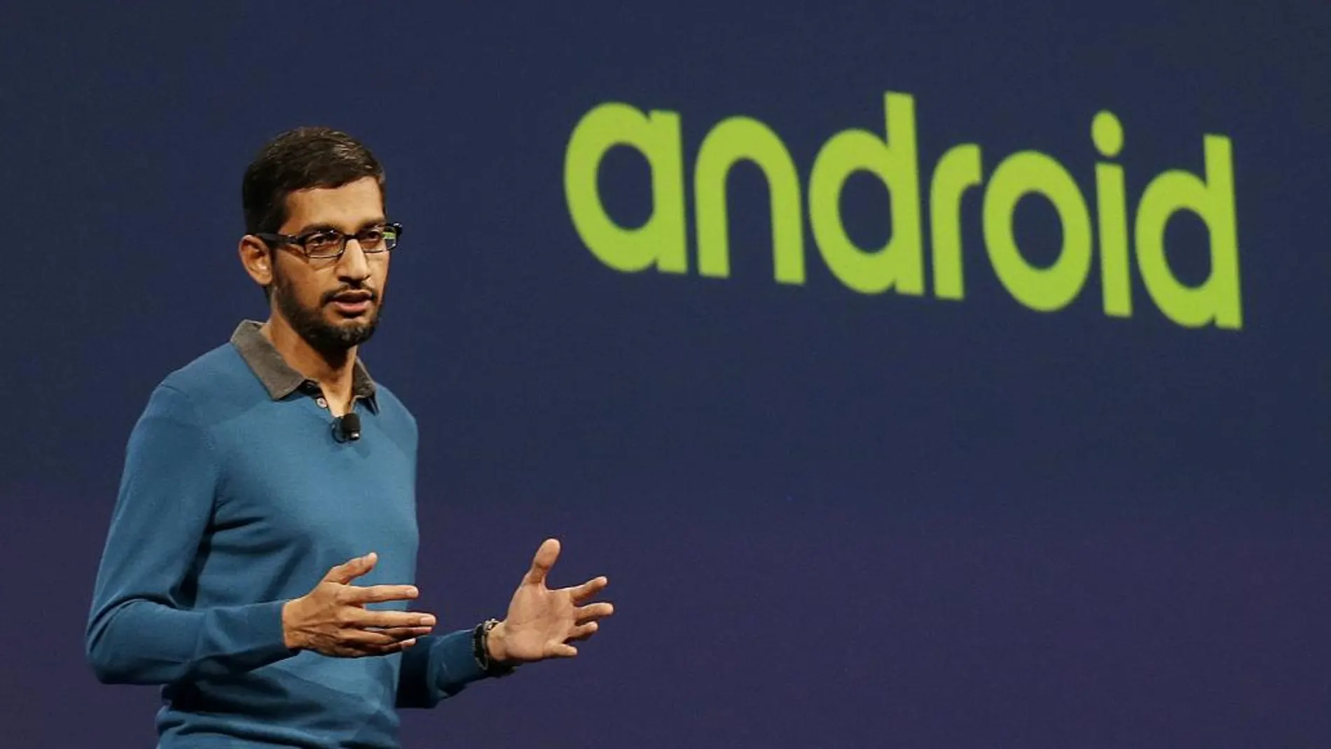 Sundar Pichai, vicepresidente de Android, durante la conferencia anual en San Francisco